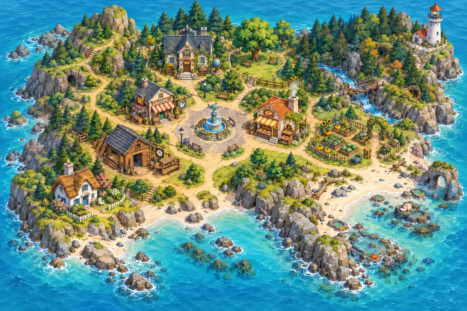 The island world of Curious Cove